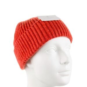 Brunello Cucinelli Orange Cashmere Beanie Hat